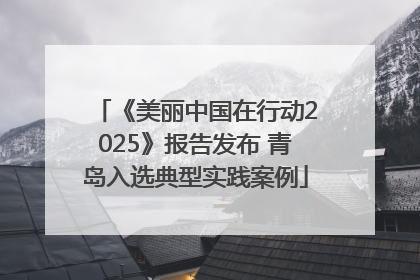《美丽中国在行动2025》报告发布 青岛入选典型实践案例
