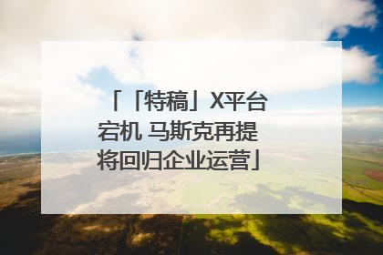 「特稿」X平台宕机 马斯克再提将回归企业运营