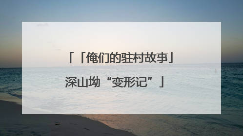 「俺们的驻村故事」深山坳“变形记”
