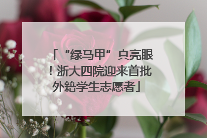 “绿马甲”真亮眼！浙大四院迎来首批外籍学生志愿者