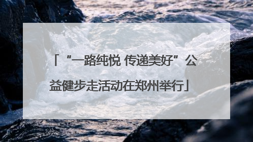 “一路纯悦 传递美好”公益健步走活动在郑州举行