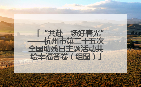 “共赴一场好春光”——杭州市第三十五次全国助残日主题活动共绘幸福答卷（组图）