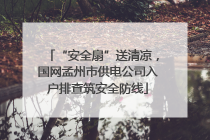 “安全扇”送清凉,国网孟州市供电公司入户排查筑安全防线
