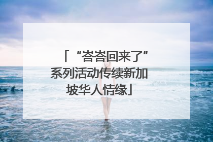 “峇峇回来了”系列活动传续新加坡华人情缘
