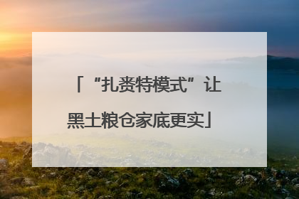 “扎赉特模式”让黑土粮仓家底更实