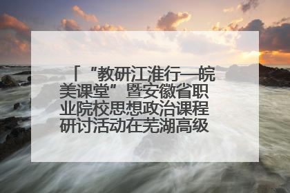 “教研江淮行—皖美课堂”暨安徽省职业院校思想政治课程研讨活动在芜湖高级职业技术学校举行