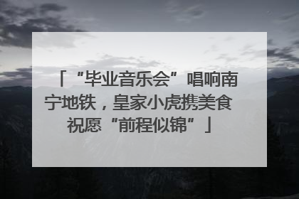 “毕业音乐会”唱响南宁地铁，皇家小虎携美食祝愿“前程似锦”