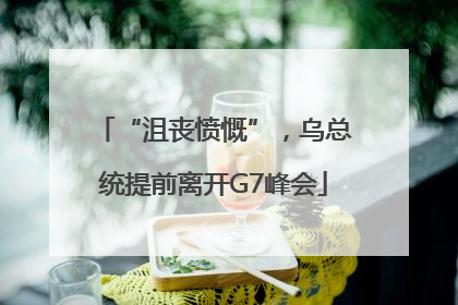 “沮丧愤慨”，乌总统提前离开G7峰会
