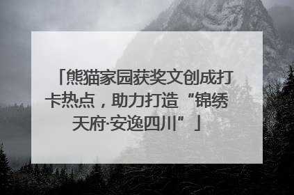熊猫家园获奖文创成打卡热点，助力打造“锦绣天府·安逸四川”