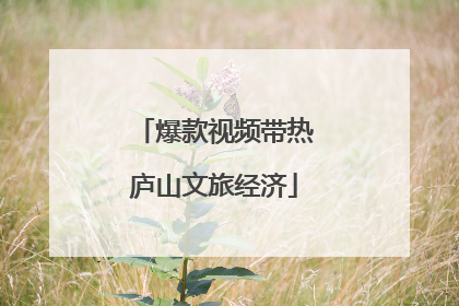 爆款视频带热庐山文旅经济