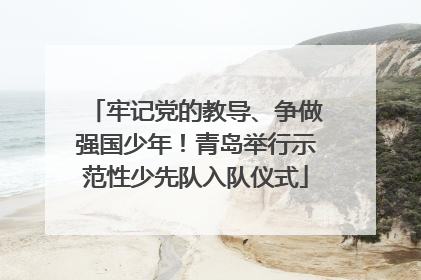 牢记党的教导、争做强国少年！青岛举行示范性少先队入队仪式