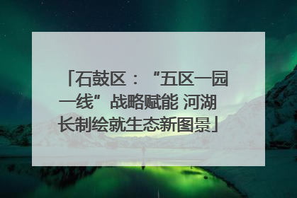 石鼓区：“五区一园一线”战略赋能 河湖长制绘就生态新图景