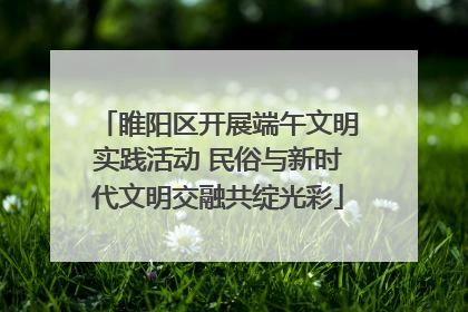 睢阳区开展端午文明实践活动 民俗与新时代文明交融共绽光彩
