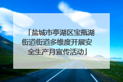 盐城市亭湖区宝瓶湖街道街道多维度开展安全生产月宣传活动
