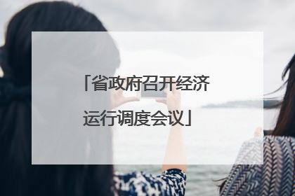 省政府召开经济运行调度会议