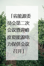 省能源委员会第二次会议暨迎峰度夏能源电力保供会议召开