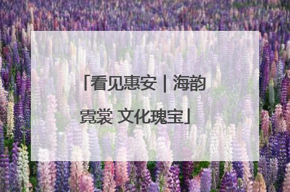 看见惠安｜海韵霓裳 文化瑰宝