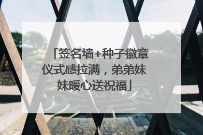 签名墙+种子徽章仪式感拉满，弟弟妹妹暖心送祝福