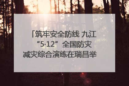 筑牢安全防线 九江“5·12”全国防灾减灾综合演练在瑞昌举行（组图｜视频）