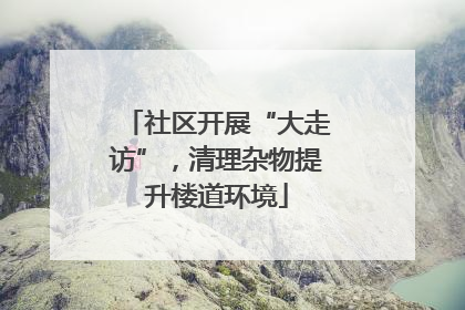 社区开展“大走访”，清理杂物提升楼道环境