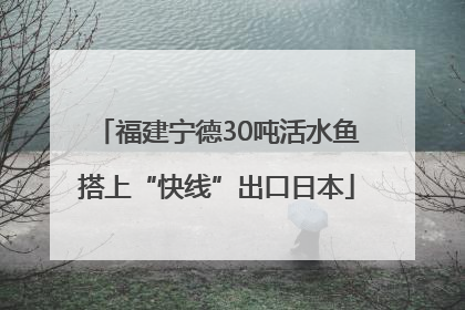 福建宁德30吨活水鱼搭上“快线”出口日本