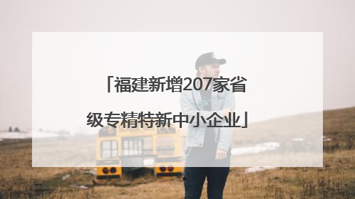 福建新增207家省级专精特新中小企业