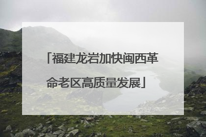 福建龙岩加快闽西革命老区高质量发展