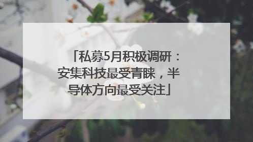 私募5月积极调研：安集科技最受青睐，半导体方向最受关注