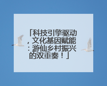 科技引擎驱动，文化基因赋能：游仙乡村振兴的双重奏！