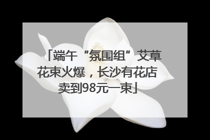端午“氛围组”艾草花束火爆，长沙有花店卖到98元一束