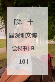 第二十一届深圳文博会特刊-B10