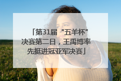 第31届“五羊杯”决赛第二日，王禹博率先挺进冠亚军决赛
