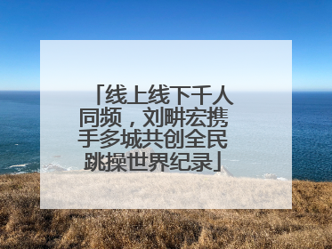 线上线下千人同频，刘畊宏携手多城共创全民跳操世界纪录
