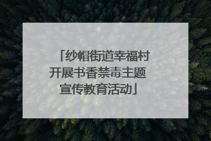 纱帽街道幸福村开展书香禁毒主题宣传教育活动