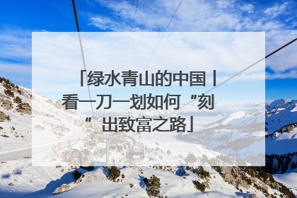 绿水青山的中国丨看一刀一划如何“刻”出致富之路