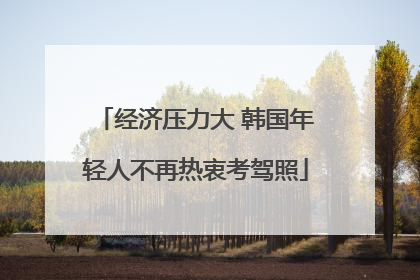 经济压力大 韩国年轻人不再热衷考驾照