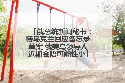 俄总统新闻秘书：待乌克兰回应备忘录草案 俄美乌领导人近期会晤可能性小