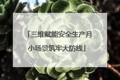 三维赋能安全生产月 小场景筑牢大防线