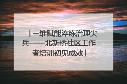 三维赋能淬炼治理尖兵——北新桥社区工作者培训初见成效