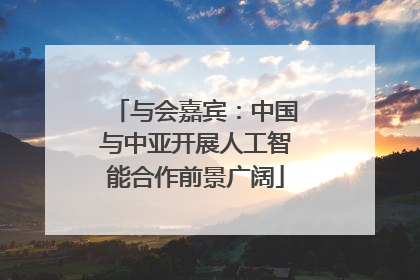 与会嘉宾：中国与中亚开展人工智能合作前景广阔
