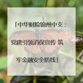 中华财险锦州中支：党建引领消保宣传 筑牢金融安全防线