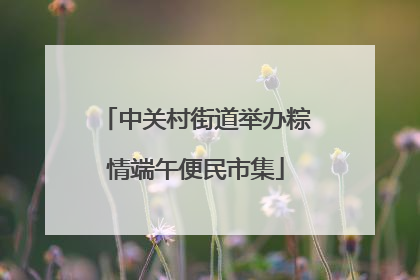 中关村街道举办粽情端午便民市集
