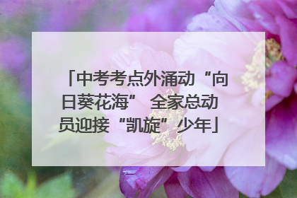 中考考点外涌动“向日葵花海” 全家总动员迎接“凯旋”少年