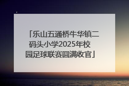 乐山五通桥牛华镇二码头小学2025年校园足球联赛圆满收官