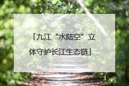 九江“水陆空”立体守护长江生态链