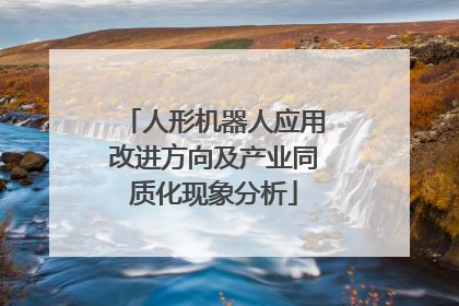 人形机器人应用改进方向及产业同质化现象分析