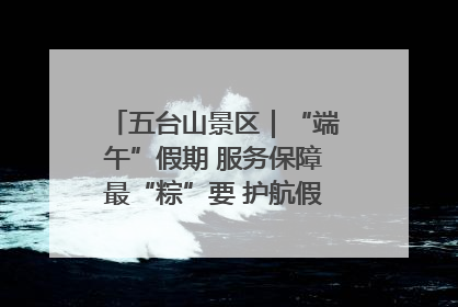 五台山景区｜“端午”假期 服务保障最“粽”要 护航假期“不打烊”