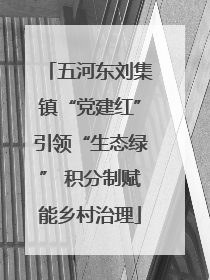 五河东刘集镇“党建红”引领“生态绿” 积分制赋能乡村治理