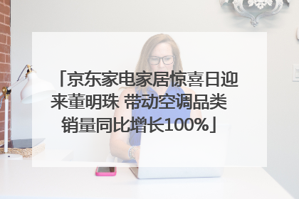 京东家电家居惊喜日迎来董明珠 带动空调品类销量同比增长100%