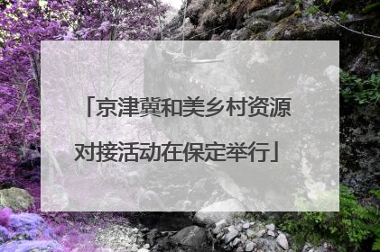 京津冀和美乡村资源对接活动在保定举行